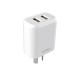 Cargador Con Doble Puerto USB Ficha Tipo C Soul CVQ-XUSB2T