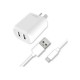 Cargador Con Doble Puerto USB Ficha Tipo C Soul CVQ-XUSB2T