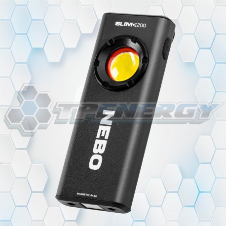 Linterna de Bolsillo Recargable NEBO Slim +1200 Lúmenes con Power Bank