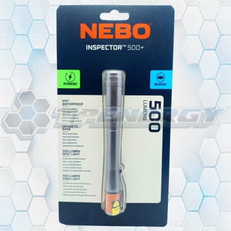 Linterna de mano Recargable NEBO Inspector Flex 500+ Lúmenes