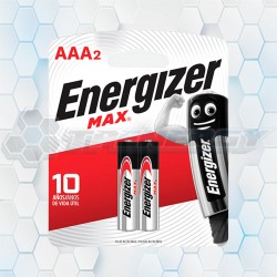 Pilas Alcalinas Energizer Max E92 AAA Blister x2