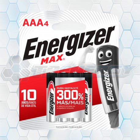 Pilas Alcalinas Energizer Max E92 AAA Blister x4
