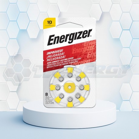 Batería Pila Audiología AC10 Energizer 1.4 Volt BL8