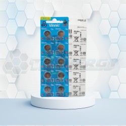 Pila Botón Alcalina LR44 L1154F AG13 1.5 Volt  Vinnic BL10
