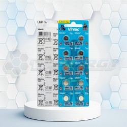 Pila Botón Alcalina LR41 L736F AG3 1.5 V. Vinnic BL10