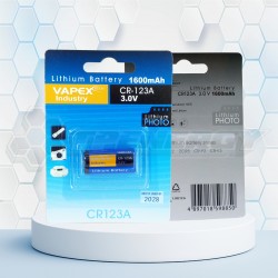Pila CR123A De Litio 3 Volt 1600 mAh Vapex