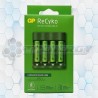 Cargador USB Compacto Ni-Mh GP B421 RECYKO + 4 Pilas AA 850mAh