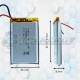 Batería Celda De LI-PO LIP853562 3.7V 2Ah 7.4Wh Recargable Kinetic