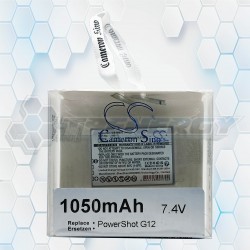 Batería Recargable Cameron Sino PowerShot G12 1050mAh 7.4V CS-NB7L