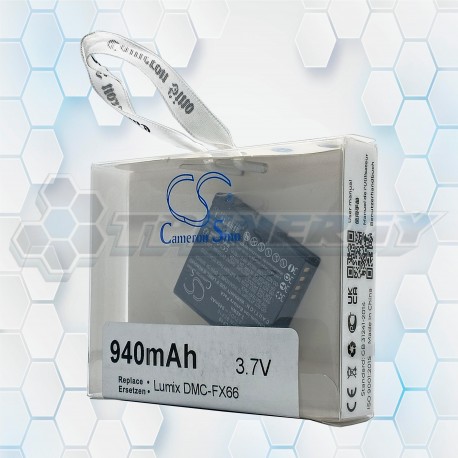 Batería Recargable Cameron Sino Lumix DMC-FX66 3.7V 940mAh CS-BCF10