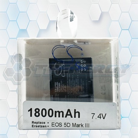 Batería Recargable Cameron Sino EOS 5D MARK 3 1800mAh 7.4V CS-LPE6