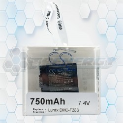 Batería Recargable Cameron Sino Lumix DMC-FZ8S 7.4V 750mAh CS-PDS006