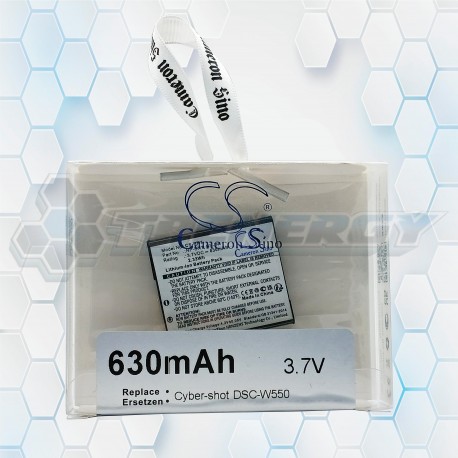 Batería Recargable Cameron Sino Cyber-Shot DSC-W550 3.7V. 630mAh CS-BN1