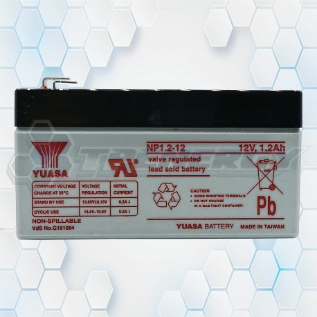 Batería De Gel Recargable Yuasa 12Volt 1.2Ah NP1.2-12