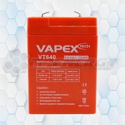 Batería De Gel Recargable Vapex 6V 4AH VT640