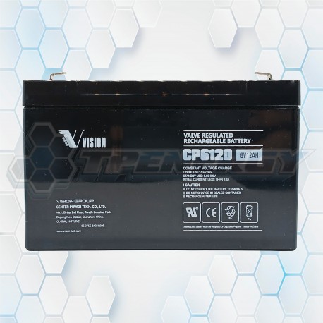 Batería De Gel Recargable VISION 6V 12AH CP6120
