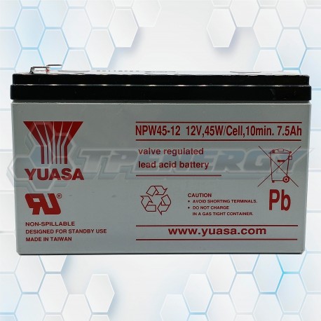 Batería De Gel Recargable Yuasa 12V 8.5AH NPW45-12