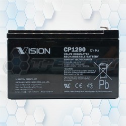 Batería De Gel Recargable Vision 12V 9Ah CP1290
