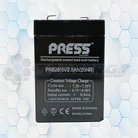 Batería De Gel Recargable Press 6V 2.8Ah PR628