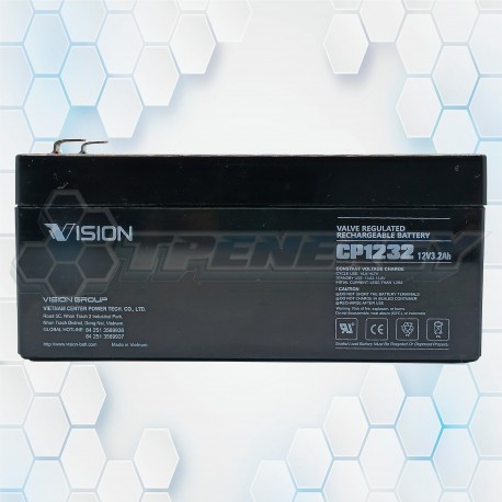 Batería De Gel Recargable Vision 12V 3.2AH CP1232