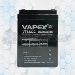 Batería De Gel Recargable Vapex 12V 2.2AH VT1222C