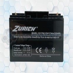 Batería De Gel Recargable Zurich 12V 17Ah BGEL012170