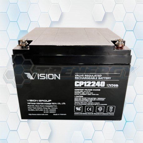 Batería De Gel Recargable Vision 12V 24Ah CP12240