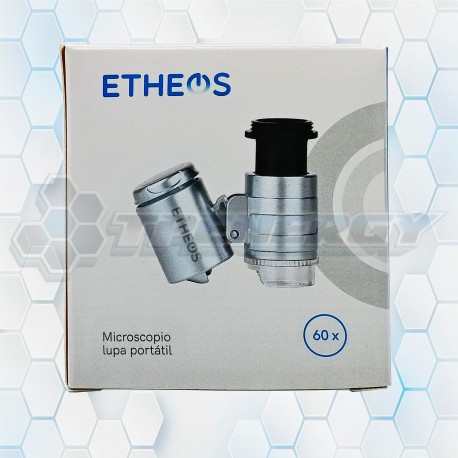 Microscopio Lupa Portátil MCPLP60X Luz Led y Ultravioleta Etheos