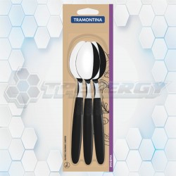 Set De 3 Cucharas Color Negro Ipanema Tramontina 23363/300