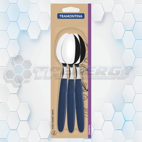 Set De 3 Cucharas Color Azul Ipanema Tramontina 23363/310