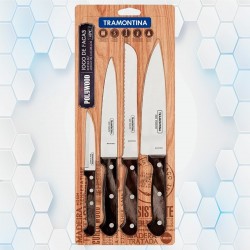 Juego De Cuchillos 4 Piezas Polywood Tramontina 21199/981