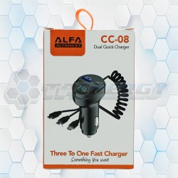 Cargador Rápido Para El Auto 3 En 1 Alfa CC-08/7398