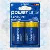 Pila D Alcalina 1.5V Blister x2 Power One