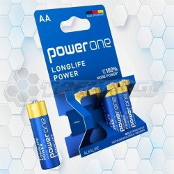 Pila AA 1.5V Alcalina Power One Blister x4 BP4