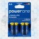 Pila AA 1.5V Alcalina Power One Blister x4 BP4