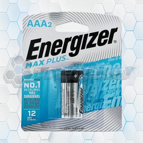 Pilas Alcalinas Energizer Max Plus AAA E92 BP2