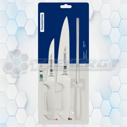 Juego De Cuchillos Con Chaira 3 Piezas Premium Tramontina 24499/812