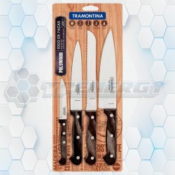 Juego De Cuchillos 4 Piezas Polywood Tramontina 21199/981