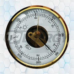 Barómetro Analógico De Plástico Dorado TFA KI100120