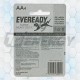 Pilas AA 1.5V  Carbón Eveready 1215BP4AP Bulto 48 Blister