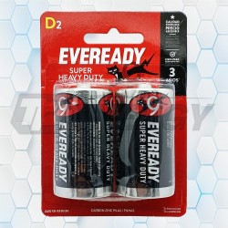Pila D Carbón 1.5V Eveready 1250BP2A Blister D2