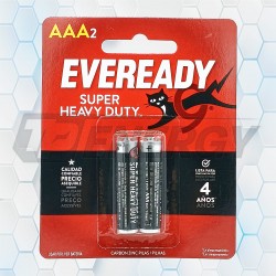 Pila AAA 1.5V Carbón Eveready 1212 Blister 2 Unidades