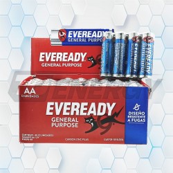 48 Pilas AA 1.5V Carbón Eveready 915GP-48 Caja De 12 Blister x4