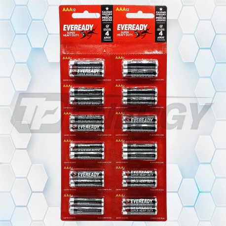 Pilas AA 1.5V Carbón Eveready 1212TS2-24 Blíster x24