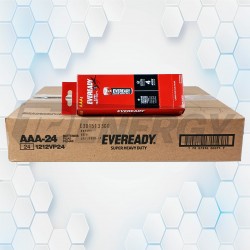 288 Pilas AAA 1.5V Carbón Eveready 1212VP24 Bulto 24 Unidades Tubo x12