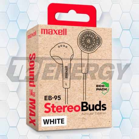 Auricular Maxell Stereo Buds Blanco EB-95