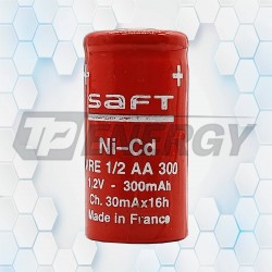 Pila Recargable 1/2AA NI-CD 300mA 1.2 V. VRE SAFT