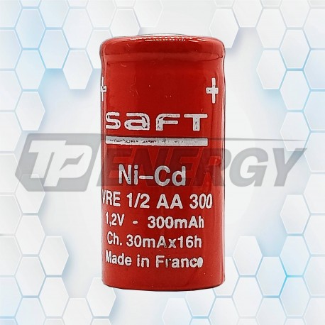Pila Recargable 1/2AA NI-CD 300mA 1.2 V. VRE SAFT