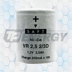 Pila Recargable Saft 2/3 D 2,5Ah 1.2 V. IND
