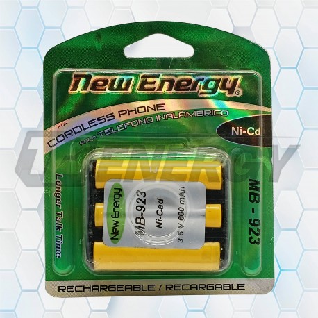 Batería Recargable Ni-Cd 600mAh 3.6 V. New Energy Para Telefonos Inalámbricos